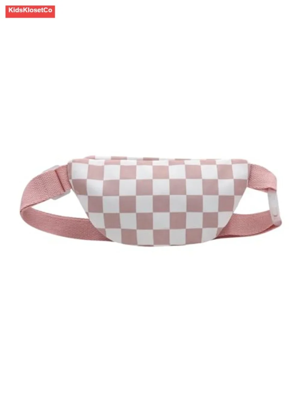 Canvas Checkered Fanny Pack with Adjustable Belt